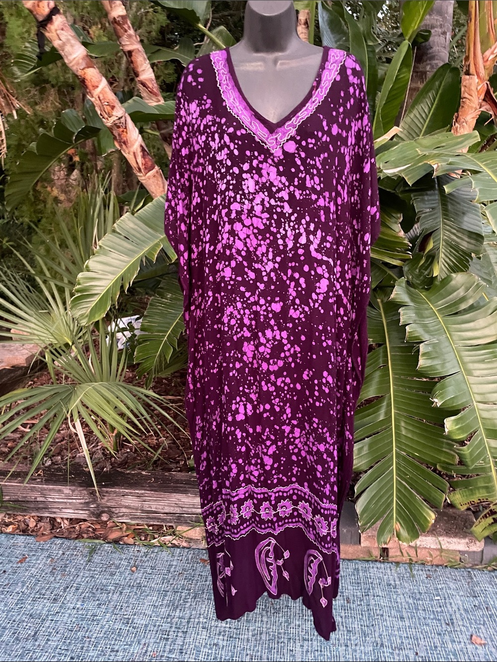 Batik embroidered purple calf 10